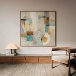 Abstract 1272 Canvas Art 60 x 60 cm / Black