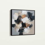 Abstract 1273 Canvas Art 16" x 16" / 40 x 40 cm / Black