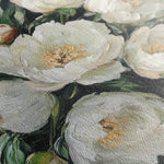 Floral 1274 Canvas Art 16" x 16" / 40 x 40 cm / Black