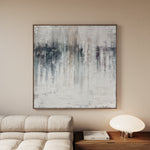 Abstract 1275 Canvas Art 16" x 16" / 40 x 40 cm / Black