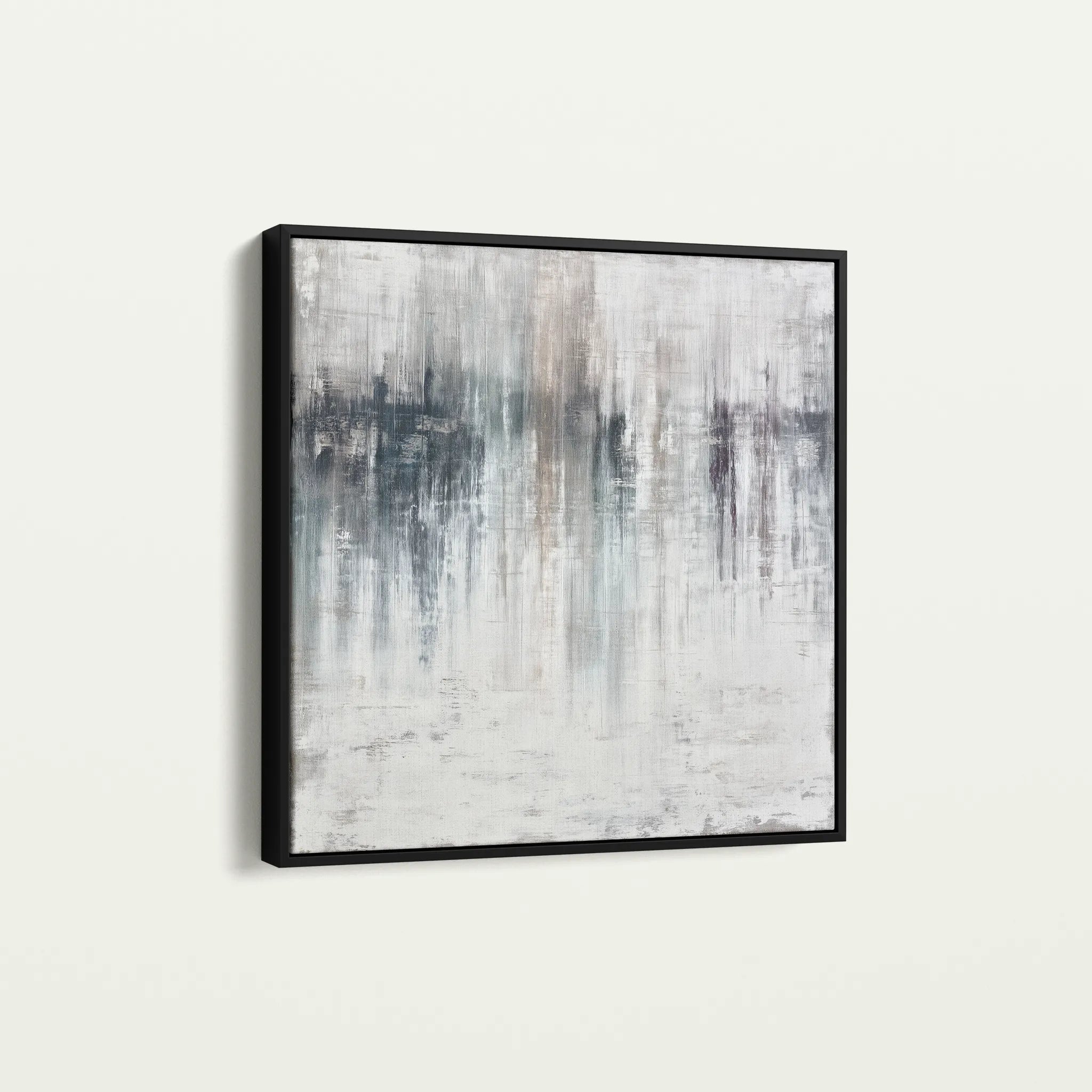 Abstract 1275 Canvas Art 16" x 16" / 40 x 40 cm / Black