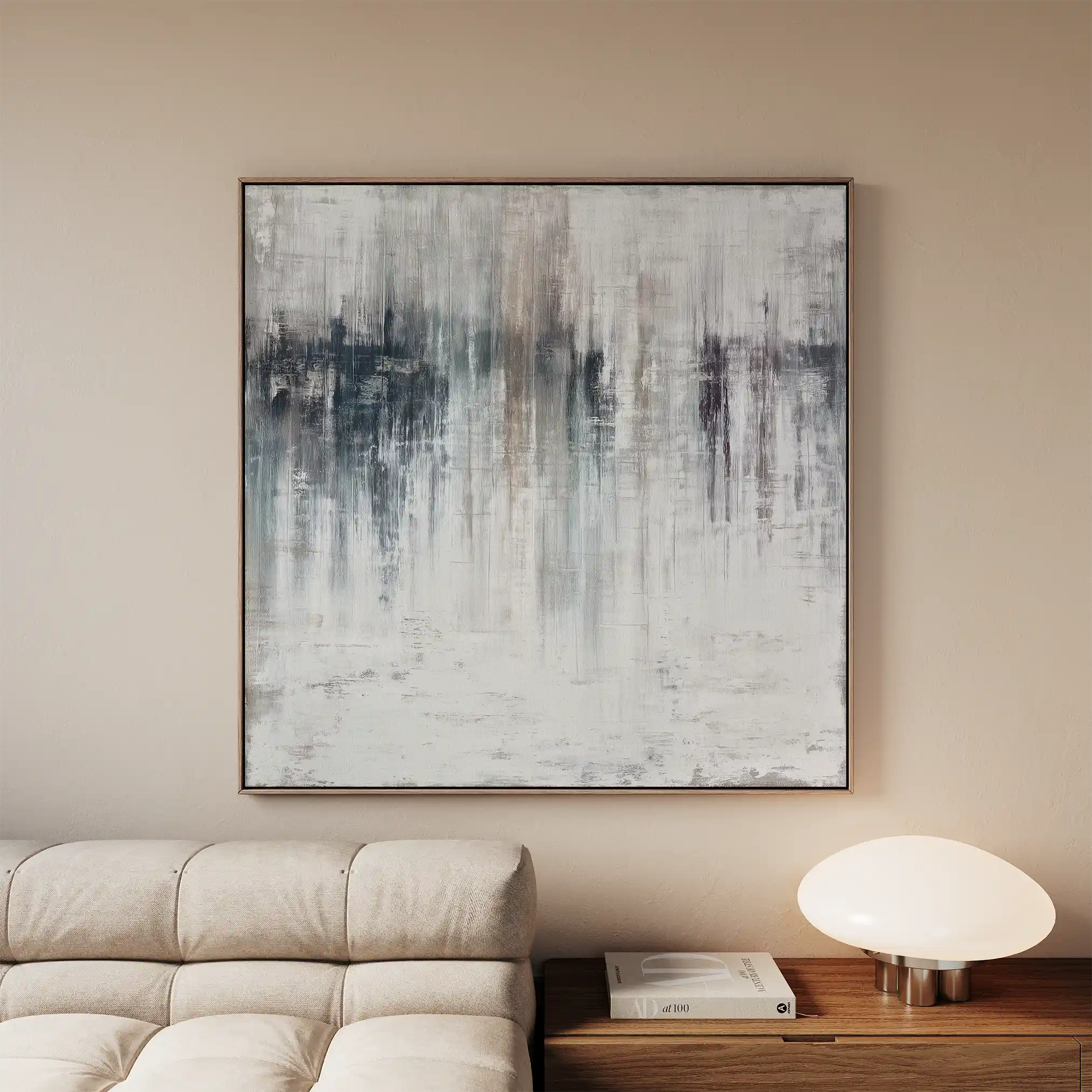 Abstract 1275 Canvas Art 60 x 60 cm / Black