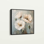 Floral 1275 Canvas Art 16" x 16" / 40 x 40 cm / Black