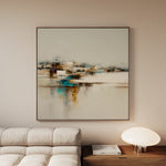 Abstract 1276 Canvas Art 16" x 16" / 40 x 40 cm / Black