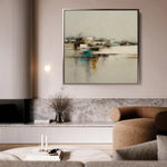 Abstract 1276 Canvas Art 16" x 16" / 40 x 40 cm / Black
