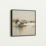 Abstract 1276 Canvas Art 16" x 16" / 40 x 40 cm / Black