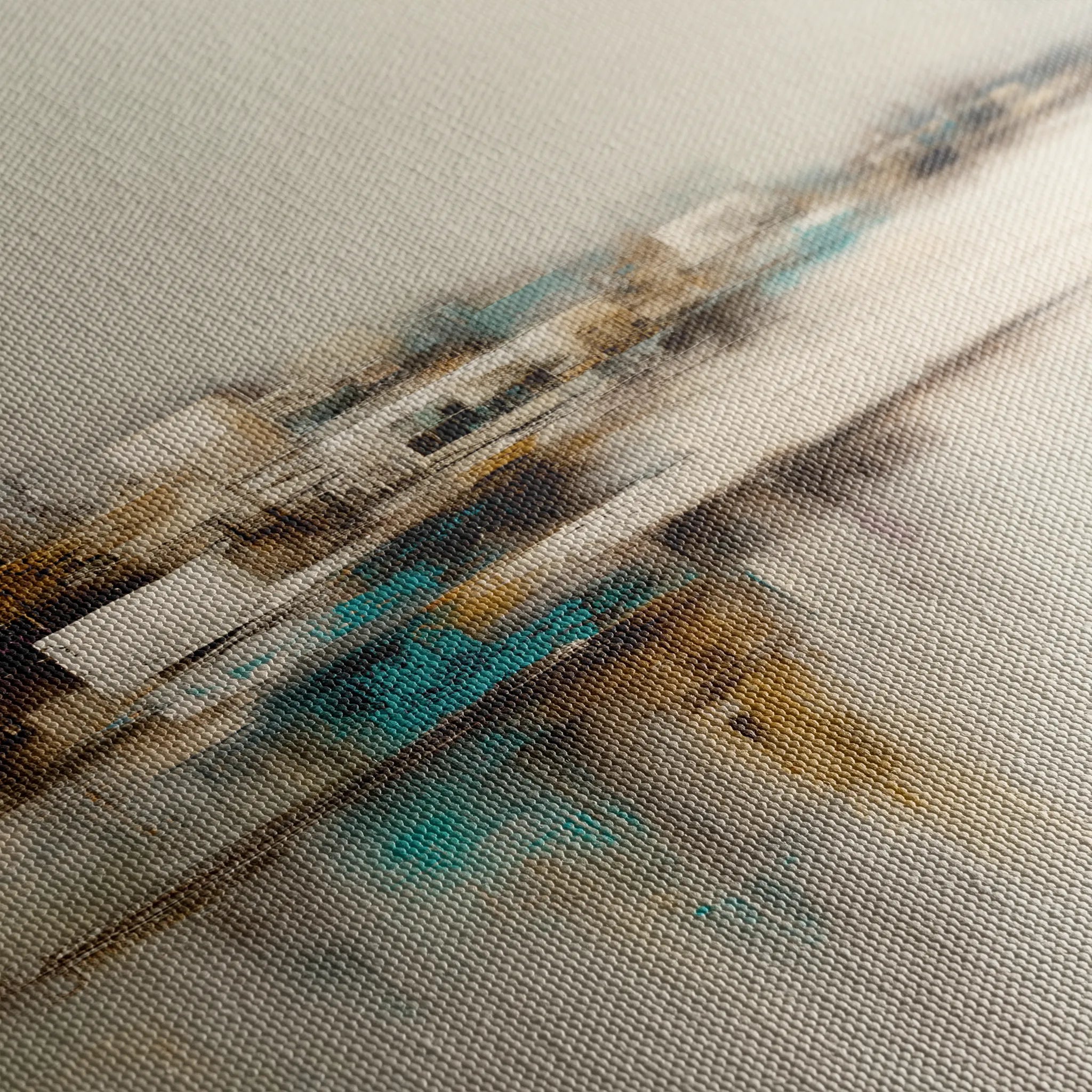 Abstract 1276 Canvas Art 16" x 16" / 40 x 40 cm / Black