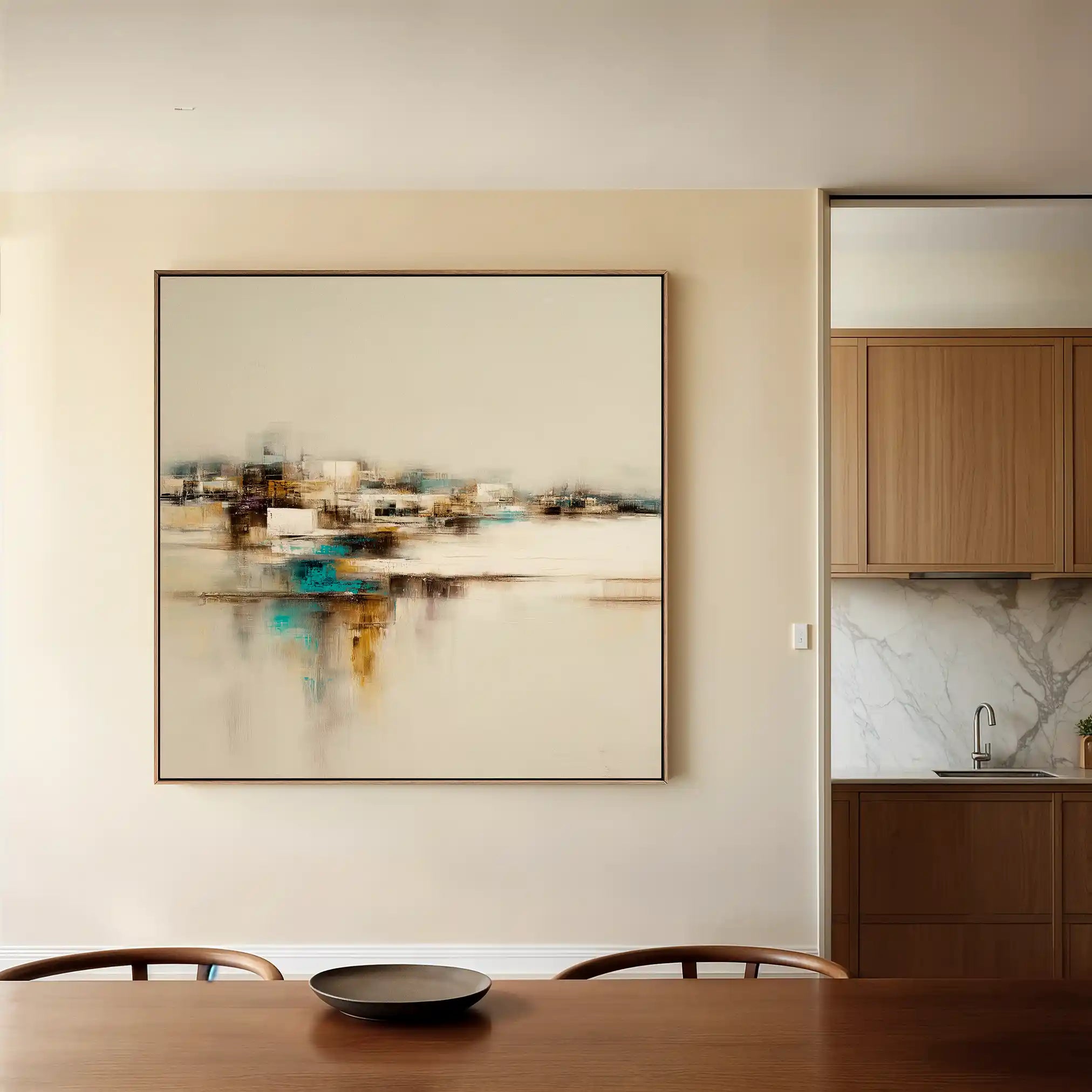 Abstract 1276 Canvas Art 60 x 60 cm / Black