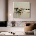 Abstract 1276 Canvas Art 60 x 60 cm / Black
