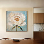 Floral 1276 Canvas Art 16" x 16" / 40 x 40 cm / Black