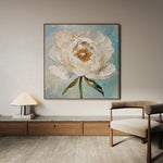 Floral 1276 Canvas Art 16" x 16" / 40 x 40 cm / Black