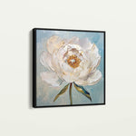 Floral 1276 Canvas Art 16" x 16" / 40 x 40 cm / Black