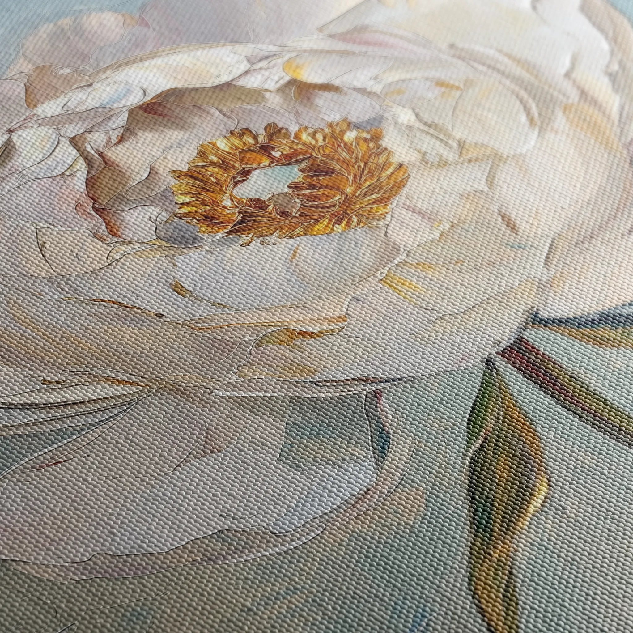Floral 1276 Canvas Art 16" x 16" / 40 x 40 cm / Black