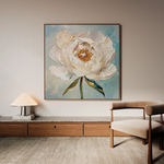 Floral 1276 Canvas Art 60 x 60 cm / Black