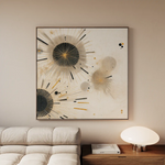 Abstract 1277 Canvas Art 60 x 60 cm / Black