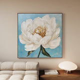 Floral 1277 Canvas Art 16" x 16" / 40 x 40 cm / Black