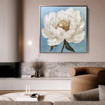 Floral 1277 Canvas Art 16" x 16" / 40 x 40 cm / Black