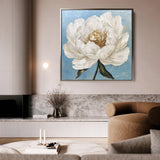 Floral 1277 Canvas Art 16" x 16" / 40 x 40 cm / Black