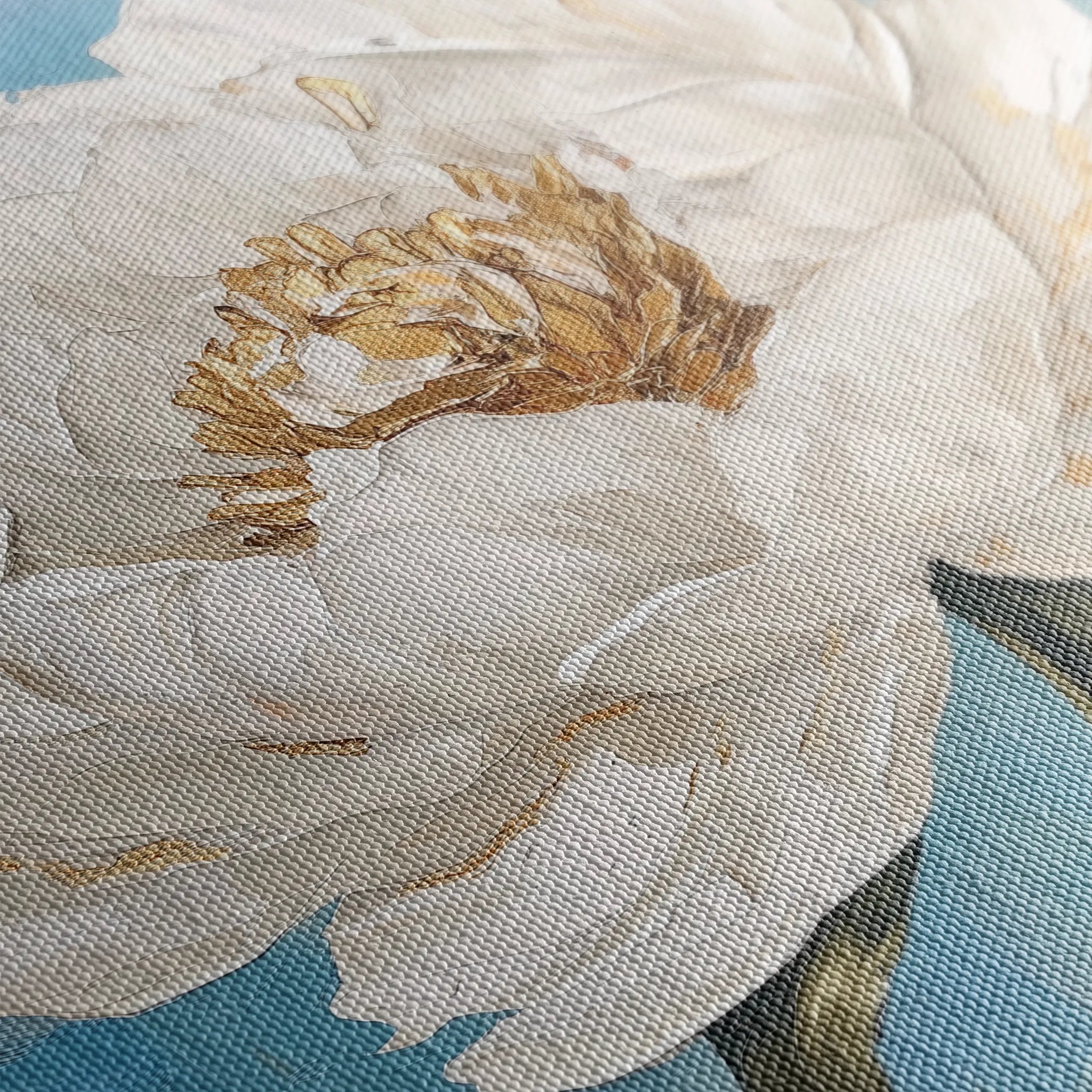Floral 1277 Canvas Art 16" x 16" / 40 x 40 cm / Black