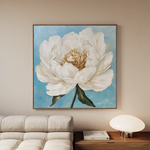 Floral 1277 Canvas Art 60 x 60 cm / Black