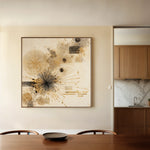 Abstract 1278 Canvas Art 16" x 16" / 40 x 40 cm / Black