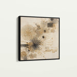 Abstract 1278 Canvas Art 16" x 16" / 40 x 40 cm / Black