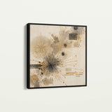 Abstract 1278 Canvas Art 16" x 16" / 40 x 40 cm / Black