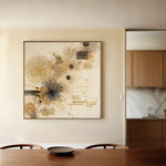 Abstract 1278 Canvas Art 60 x 60 cm / Black