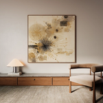 Abstract 1278 Canvas Art 60 x 60 cm / Black