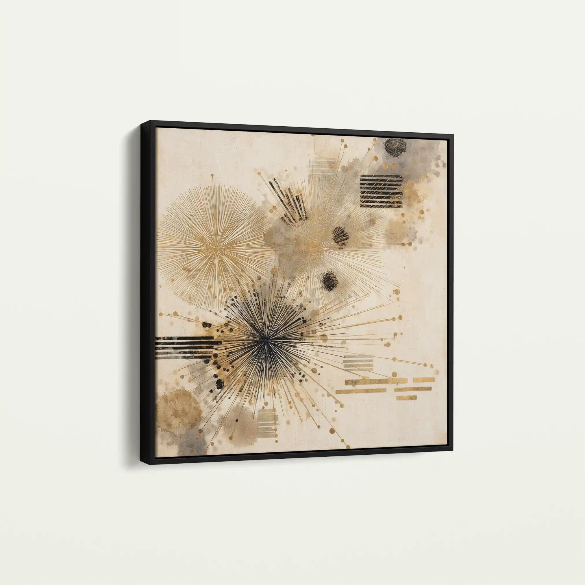 Abstract 1278 Canvas Art 60 x 60 cm / Black