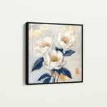 Floral 1278 Canvas Art 16" x 16" / 40 x 40 cm / Black