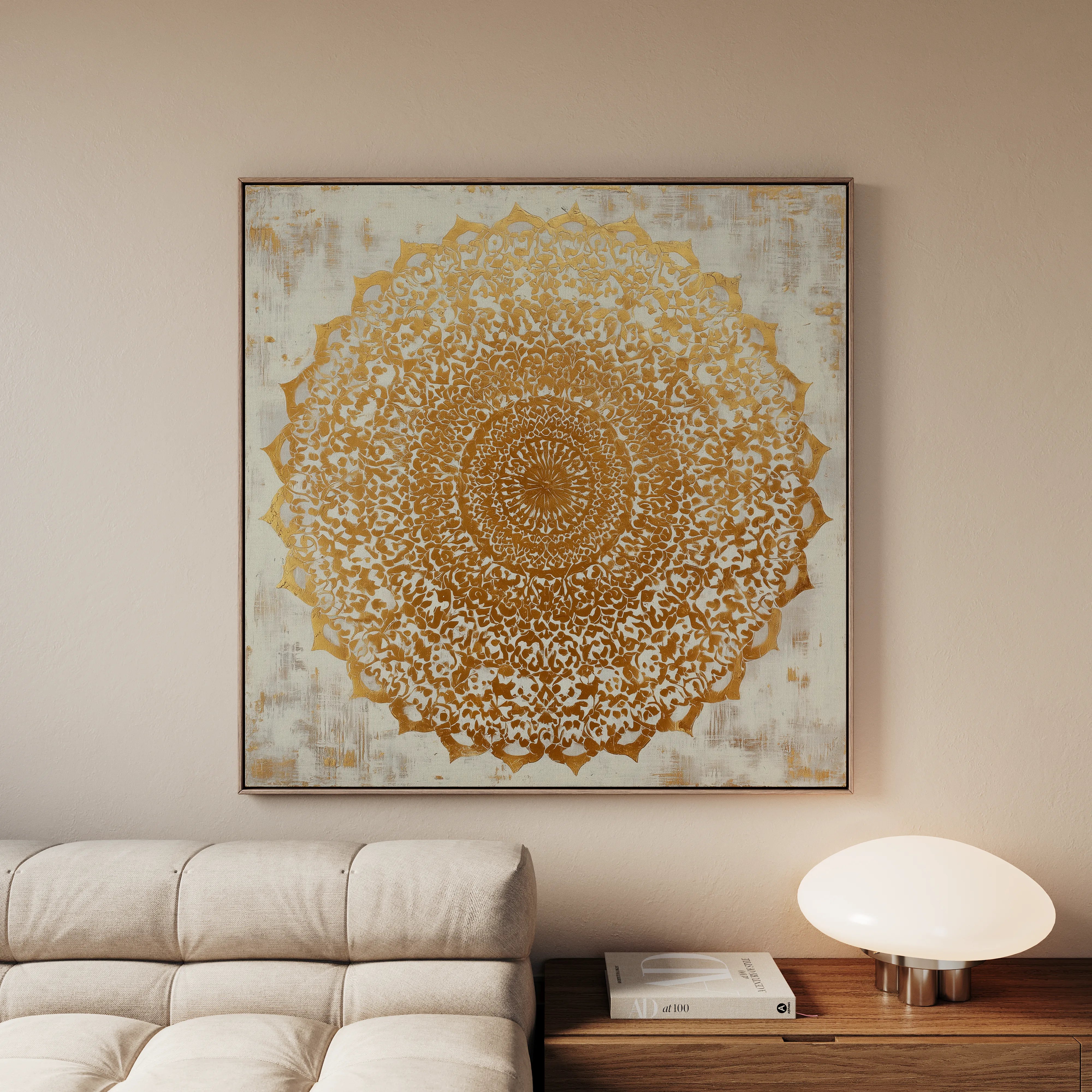 Abstract 1279 Canvas Art 16" x 16" / 40 x 40 cm / Black