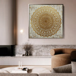 Abstract 1279 Canvas Art 16" x 16" / 40 x 40 cm / Black