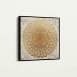 Abstract 1279 Canvas Art 16" x 16" / 40 x 40 cm / Black