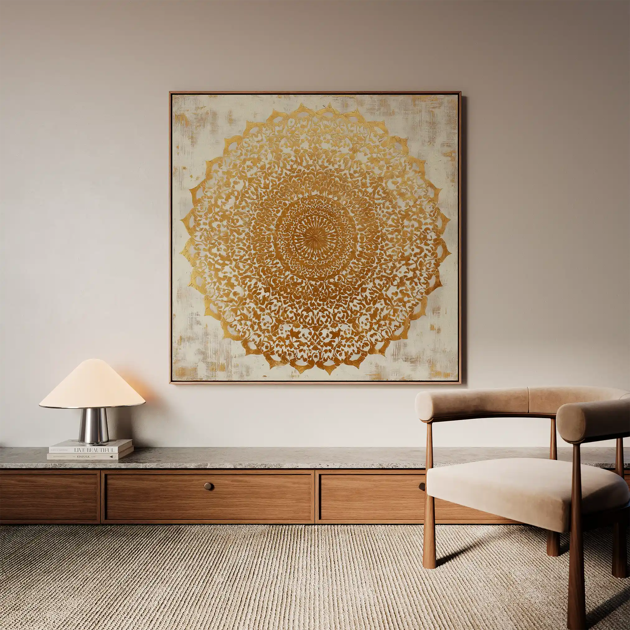 Abstract 1279 Canvas Art 60 x 60 cm / Black