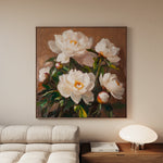 Floral 1279 Canvas Art 16" x 16" / 40 x 40 cm / Black