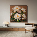 Floral 1279 Canvas Art 16" x 16" / 40 x 40 cm / Black