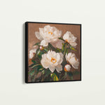 Floral 1279 Canvas Art 16" x 16" / 40 x 40 cm / Black