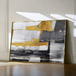 Abstract 128 Canvas Art 18" x 24" / 45 x 60 cm / Black