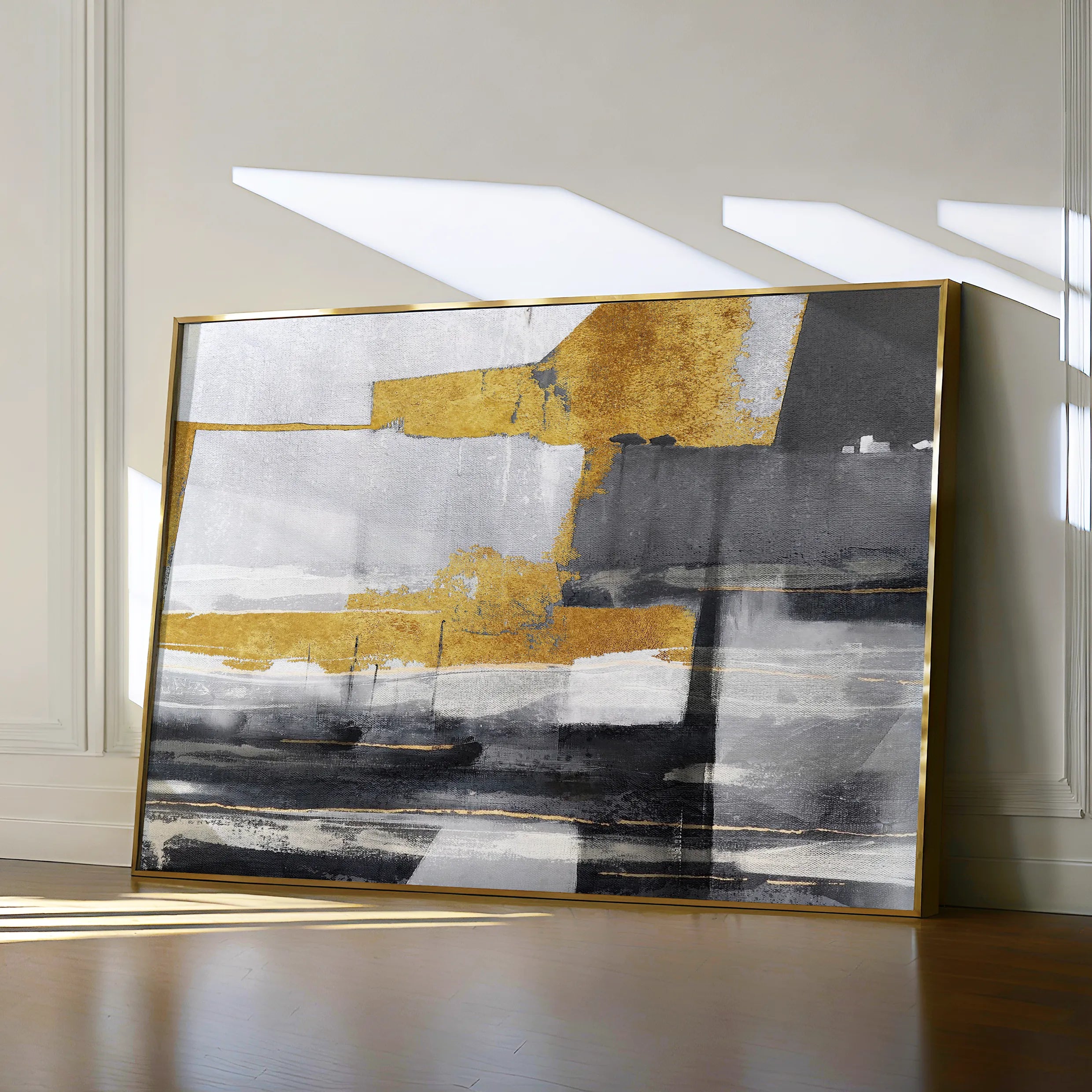 Abstract 128 Canvas Art 18" x 24" / 45 x 60 cm / Black
