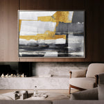 Abstract 128 Canvas Art 18" x 24" / 45 x 60 cm / Black
