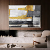 Abstract 128 Canvas Art 18" x 24" / 45 x 60 cm / Black
