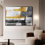 Abstract 128 Canvas Art 18" x 24" / 45 x 60 cm / Black