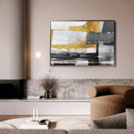 Abstract 128 Canvas Art 18" x 24" / 45 x 60 cm / Black