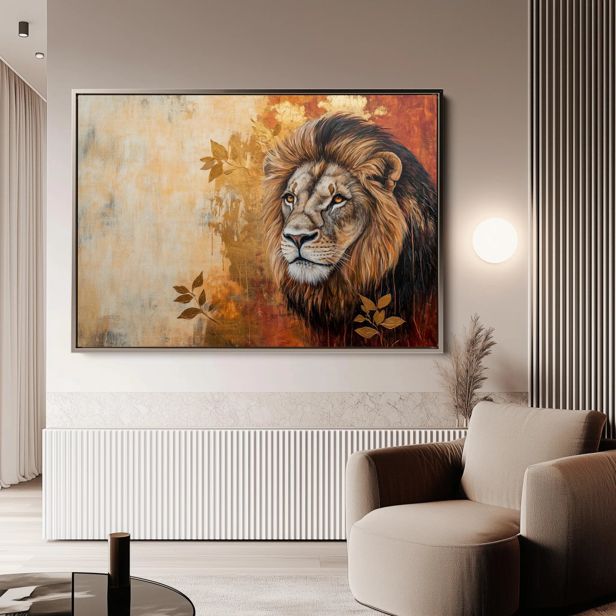 Animals 128 Canvas Art 18" x 24" / 45 x 60 cm / Black