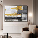 Abstract 128 Canvas Art 60 x 40 cm / Black