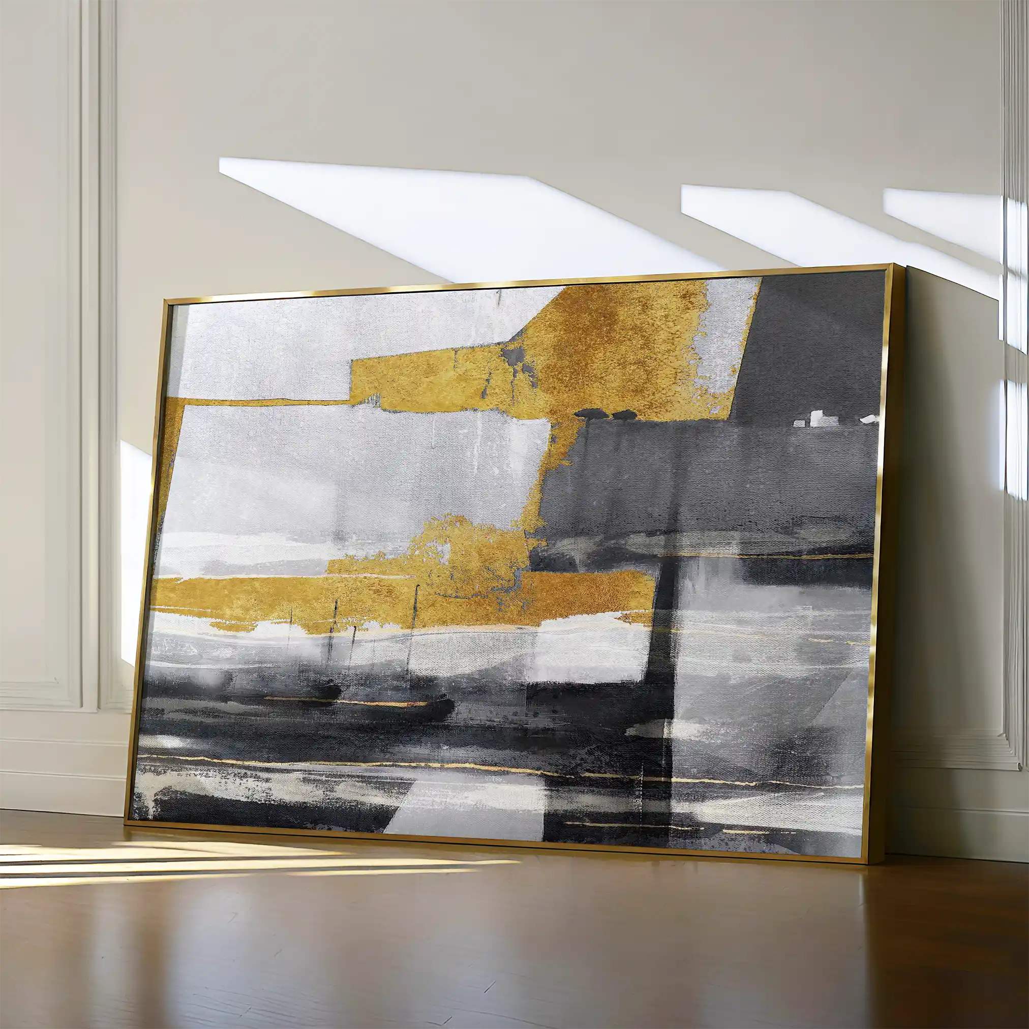 Abstract 128 Canvas Art 60 x 40 cm / Black