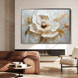 Floral 128 Canvas Art 18" x 24" / 45 x 60 cm / Black