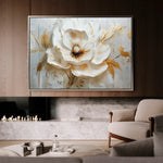 Floral 128 Canvas Art 18" x 24" / 45 x 60 cm / Black