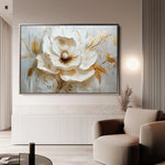 Floral 128 Canvas Art 18" x 24" / 45 x 60 cm / Black